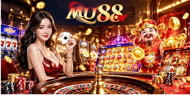 Bàn casino và trò chơi nổ hũ MU88